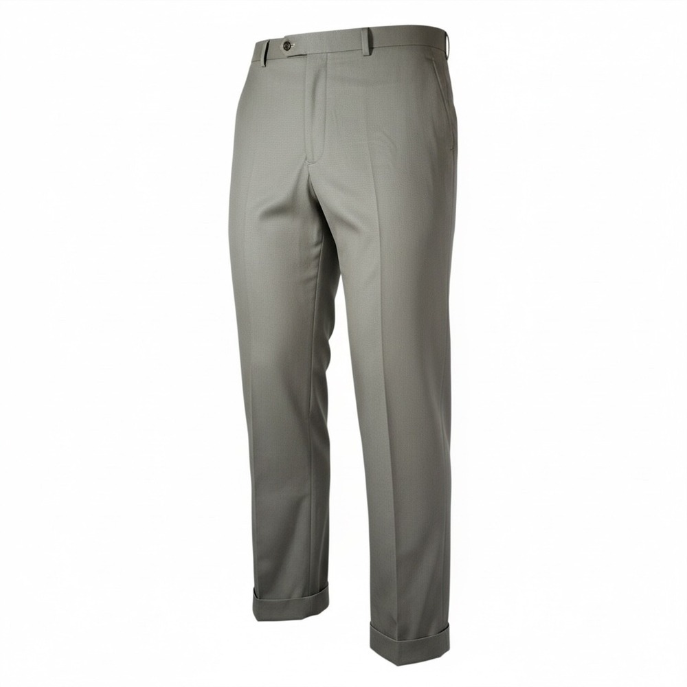 Brooks Brothers Madison Fit Wool Pleated Dress Pants Mens 38x32 Tan Brown